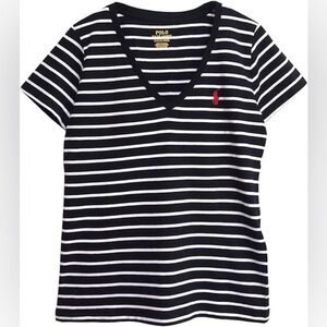 Polo Ralph Lauren Women's Pony Logo V-Neck T-Shirt, size XL